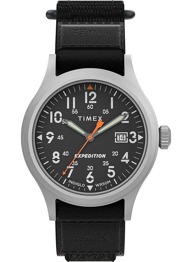 Men Twc008300 Expedition Scout Leather Slip Thru Strap Watch