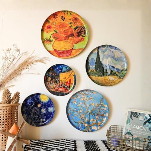 RITUALISTIC Van Gogh Wall Plates- Set of 5 |Home Decor | Painting | Divine | Intricate Designs |Valentine's day gifts - Image 1
