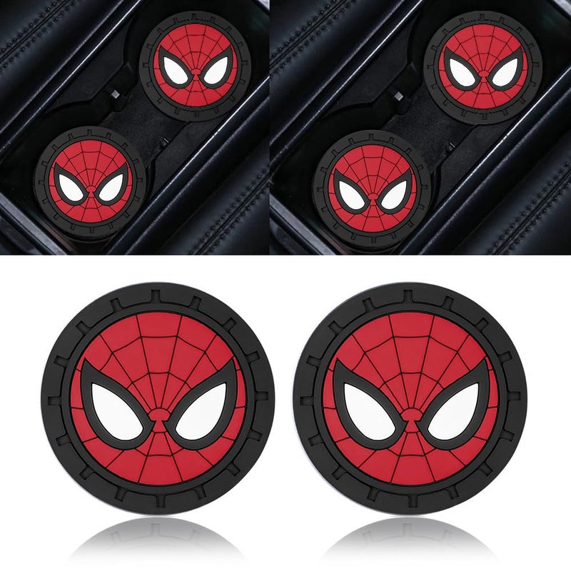 ARTANLIFE Spider Man 2Pcs Car Cup Holder Coasters for Marvel Fans,The Spider Man Car Coasters for Car Cup Holder Insert,Silicone Non-Slip Car Cup Mat, 2.75 Inch - Image 5