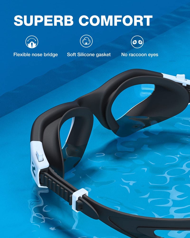 ZIONOR Swim Goggles, G1 SE Swimming Goggles Anti-Fog for Adult Men Women - Image 2