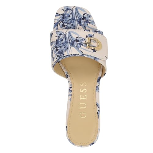 Guess Women's GALLAI Heeled Sandal, Light Blue Floral 450, 6 - Image 3
