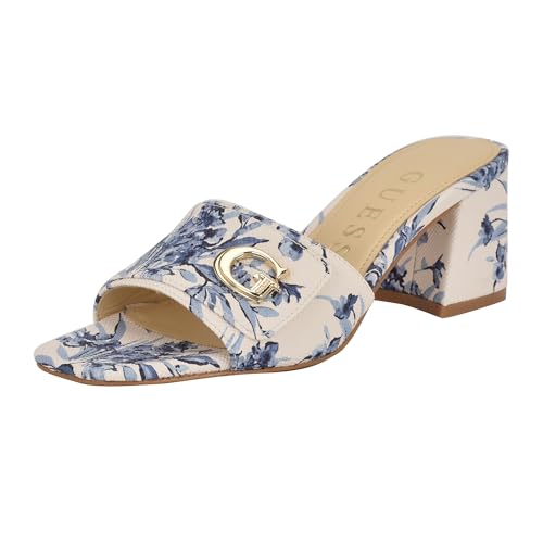 Guess Women's GALLAI Heeled Sandal, Light Blue Floral 450, 6 - Image 1