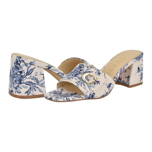 Guess Women's GALLAI Heeled Sandal, Light Blue Floral 450, 6 - Image 4