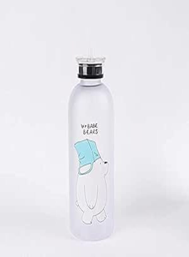 Spaceshoop Water bottle and juice with straw transparent leak-proof (1000ml)
