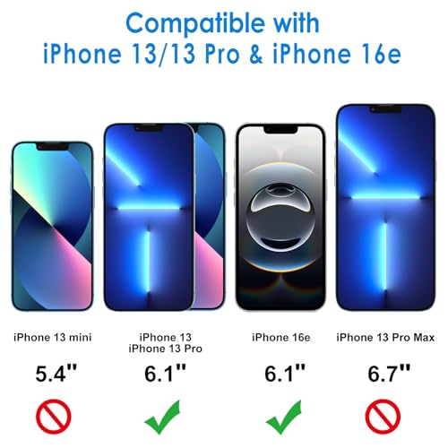 Jetech حامي شاشة الخصوصية من JETech لجهاز iPhone 16e 2025، iPhone 13/13 Pro بحجم 6.1 بوصة، زجاج مقسى مضاد للتجسس، عبوة من 2 - Image 2