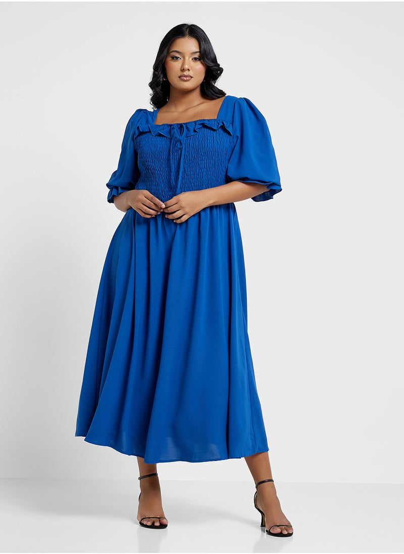 Ella Plus Puff Sleeve Dress  - Image 1