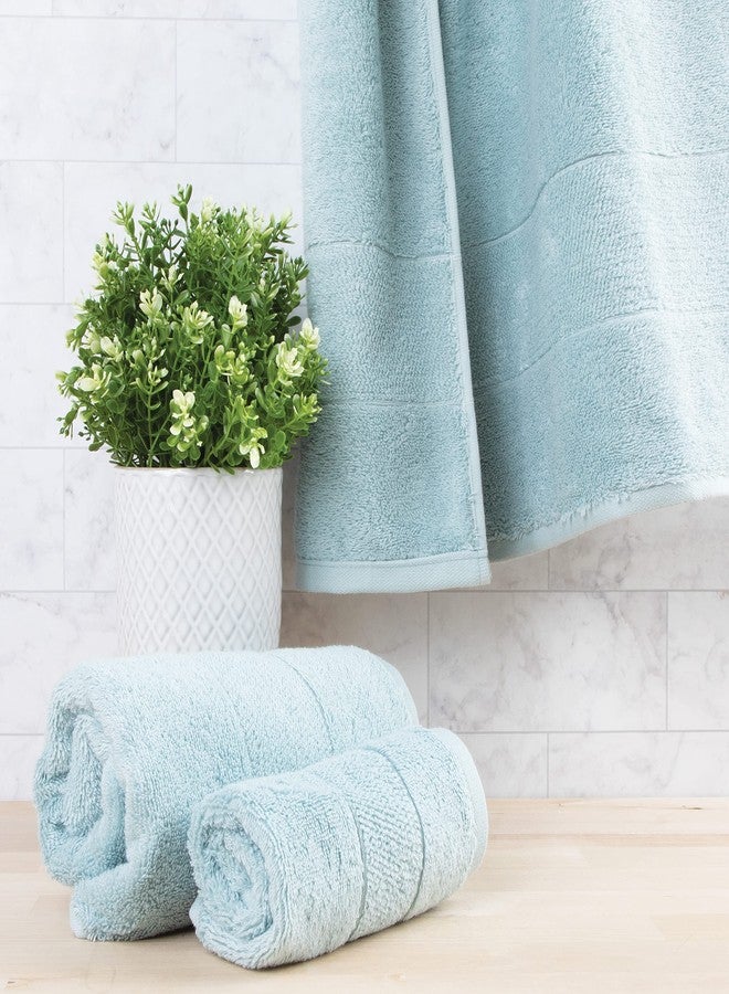 Arkwright, LLC Arkwright LLC Aston & Arden Aegean Terry Wash Cloths - (Set of 8) Ringspun Turkish Cotton Thick and Soft Absorbent Luxury Hotel and Spa Bathroom Towel, 600 GSM, 13 x 13 in, Sterling Blue - Image 5