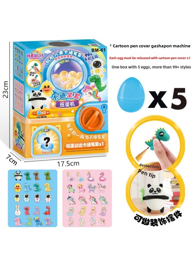 Children's Dinosaur Egg Twisting Machine Toy Cartoon Pinch Music Doll Blind Box Kindergarten Doll Machine Lucky Draw Gift Wholesale-Color:Lala Gashapon Machine 【contains 6 Gashapon】】 - Image 5