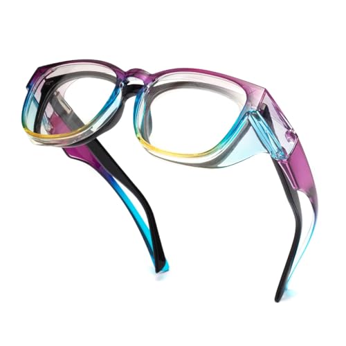 LianSan Safety Glasses Over Eyeglasses for Women - Anti-Fog Goggles Fit Over Prescription Eyewear for ANSI Z87.1 Certified(Multicolor) - Image 1