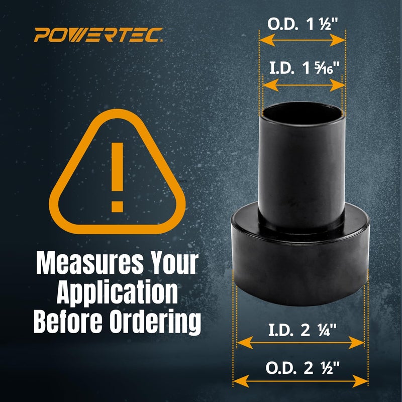 POWERTEC باورتيك 70138 مخفض من 2-1/2 بوصة OD إلى 1-1/2 بوصة OD - Image 2