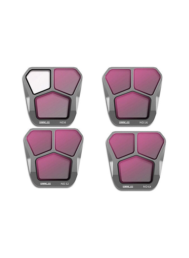 STARTRC STARTRC 4-Pack ND Filters ND8/ND16/ND32/ND64 Lens Filter Aluminum Material AGC Optical Glass Waterproof Scratch-resistant Anti-reflective Coatings Compatible with DJI Mavic 3 Pro  - Image 1