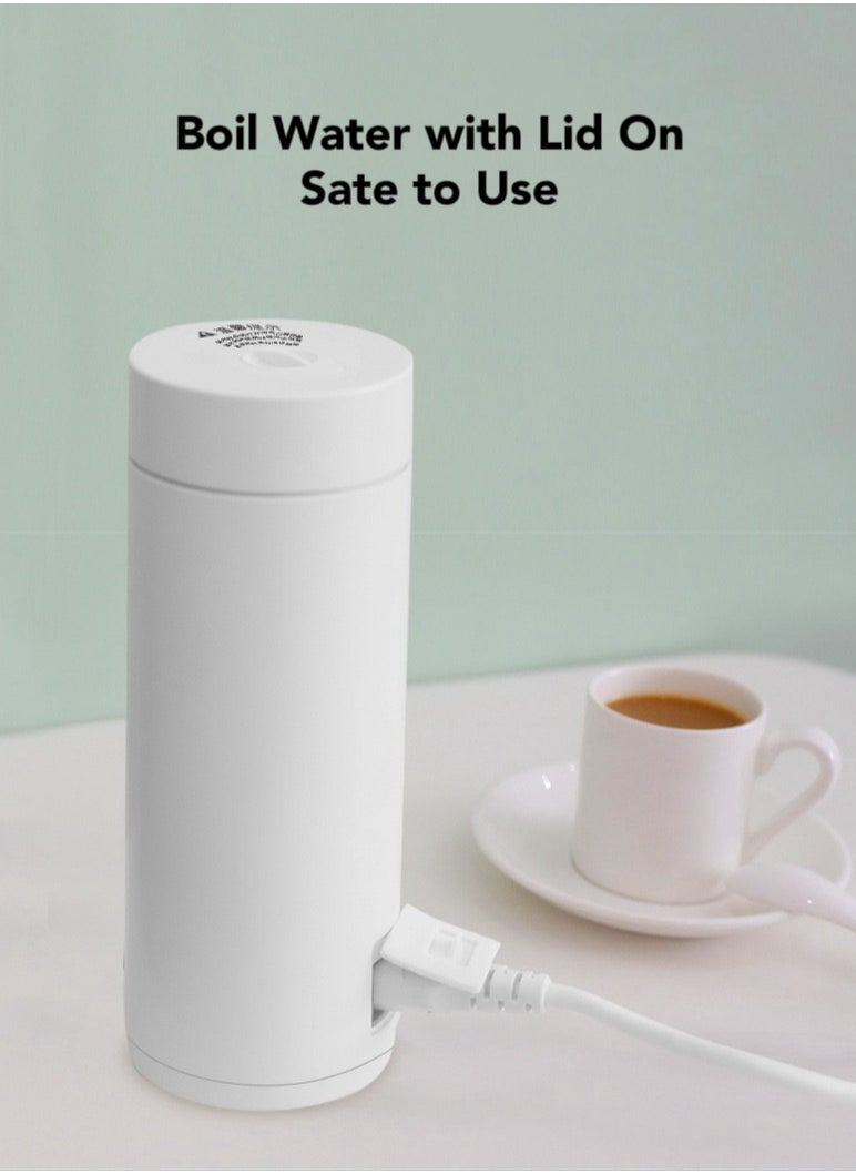 Oasis Casa - Portable Electric Kettle for Travel, 400ml Stainless Steel, Auto Shut-Off, Fast Boil, Tea, Coffee & Milk Heater with Handy Cup Bag & Boil Dry Protection (Pink) - Image 1