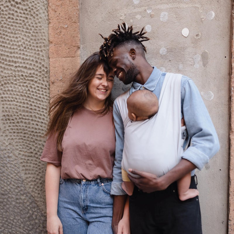 Boba Bliss Pre-Wrapped Baby Carrier with Buckle - Newborn to 7-35 lbs Light, Breathable & Easy to Adjust Hybrid Infant Sling & Toddler Carrier - Certified Hip-Healthy for 0-18 Months - Gray - Image 5