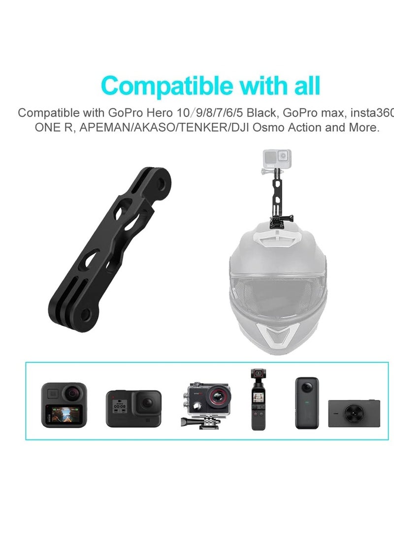 SOLARAE Arm for Action Camera Aluminum Alloy Extension, Tripod Mount Helmet Stick, Which Compatible with GoPro Hero 10/9/8/7/6/5 Black, Insta360 etc - Image 3
