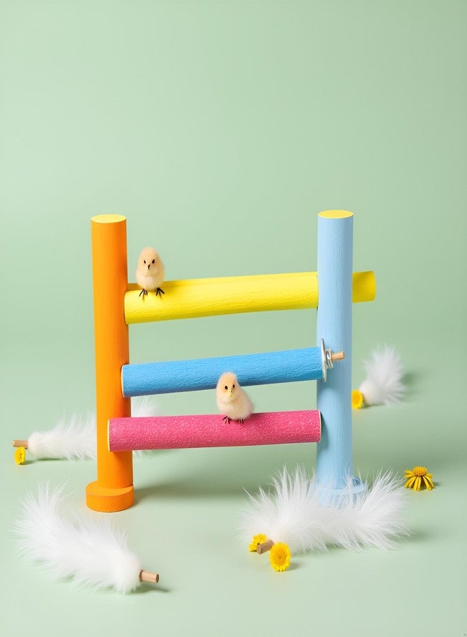 Galepromot 2 Pcs Multi-Color Random Bird Perch Stand Toy Wood Parrot Perch Stand Grinding Claw Sticks Sanded Surface Cage Toy for Parakeets Finches Parakeet Toys Birdcage Accessories - Image 5