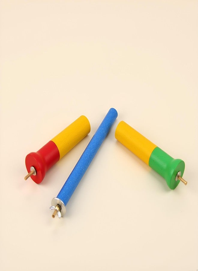Galepromot 2 Pcs Multi-Color Random Bird Perch Stand Toy Wood Parrot Perch Stand Grinding Claw Sticks Sanded Surface Cage Toy for Parakeets Finches Parakeet Toys Birdcage Accessories - Image 4