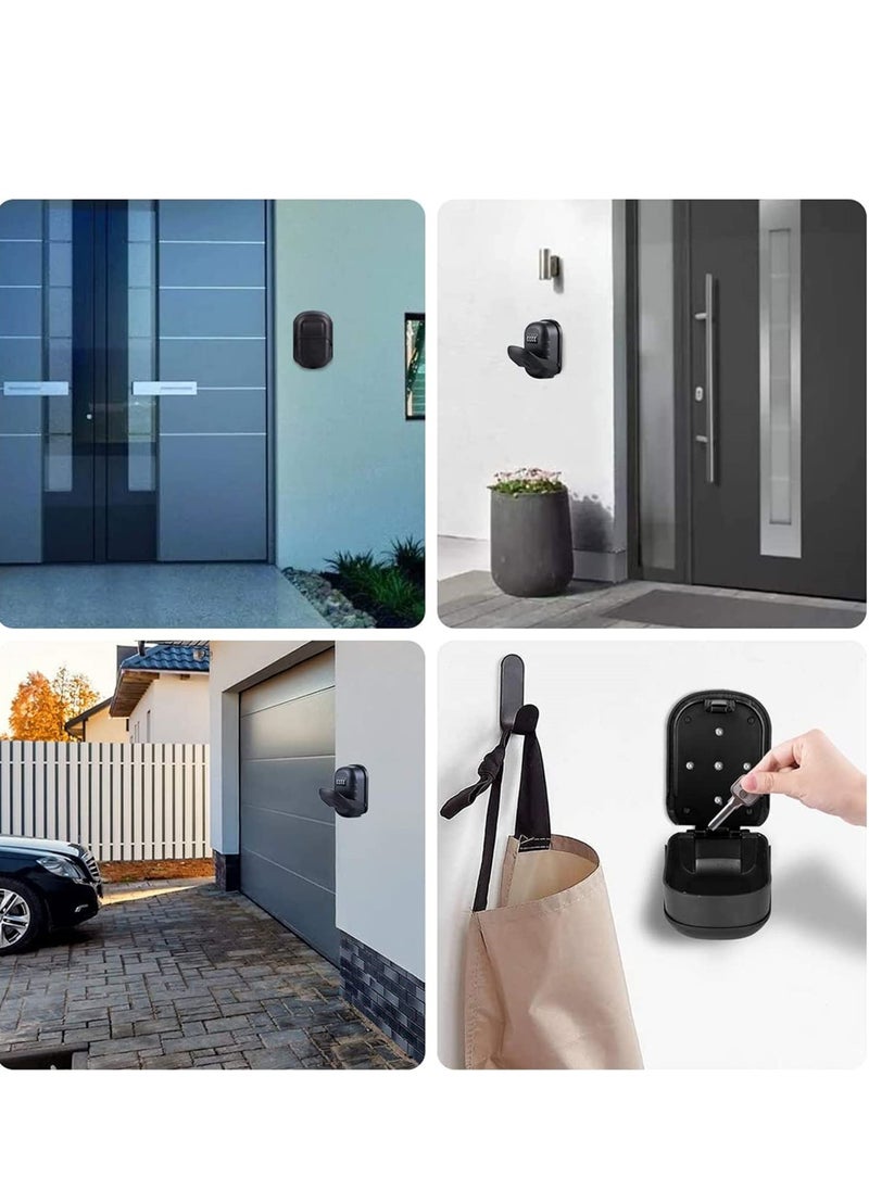 SYOSI - Key Safe Lock Box for Outside, Secure Wall Mounted Key Safe Lock Box with 4-Digit Combination Code, Includes Mounting Kit and Waterproof Cover - Outdoor House Key Storage Box - Image 1