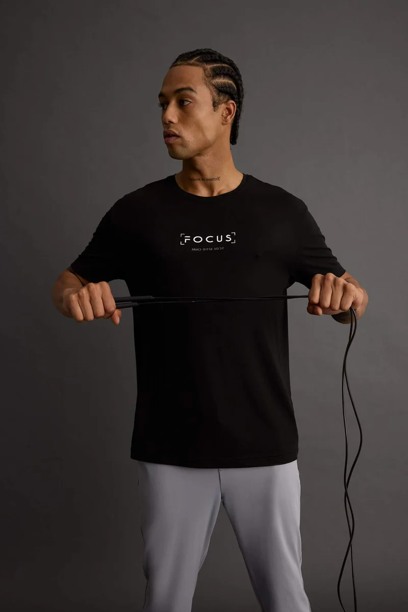 DeFacto Standard Fit Crew Neck Printed Short Sleeve T-Shirt