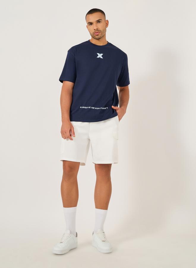 Styli Minimal Graphic Print Oversized Pure Cotton T-Shirt - Image 2