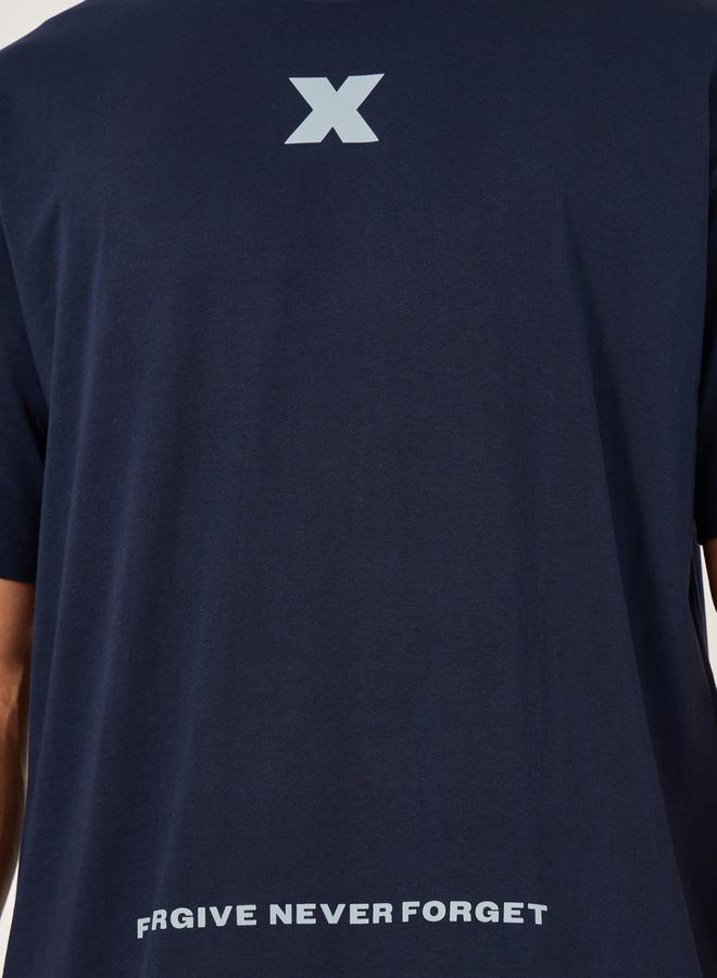 Styli Minimal Graphic Print Oversized Pure Cotton T-Shirt - Image 3