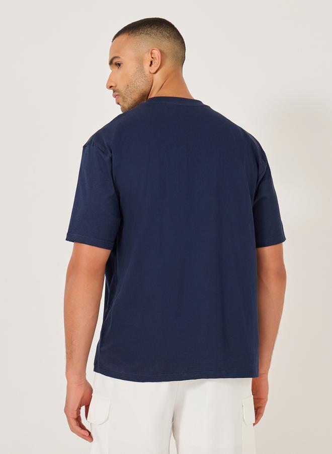 Styli Minimal Graphic Print Oversized Pure Cotton T-Shirt - Image 4