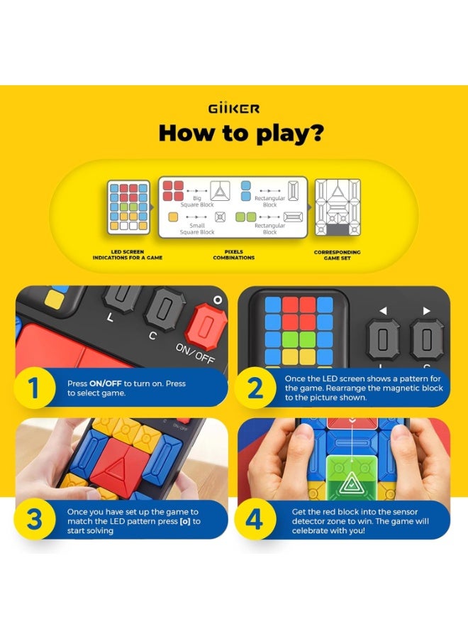 GiiKER Super Slide Puzzles Brain Games,500+Level Slide IQ Puzzles Game,Handheld Educational Family Day Toys,Leisure Travel Relaxation Stress Toys,Gifts for Kids of All Ages - Image 2