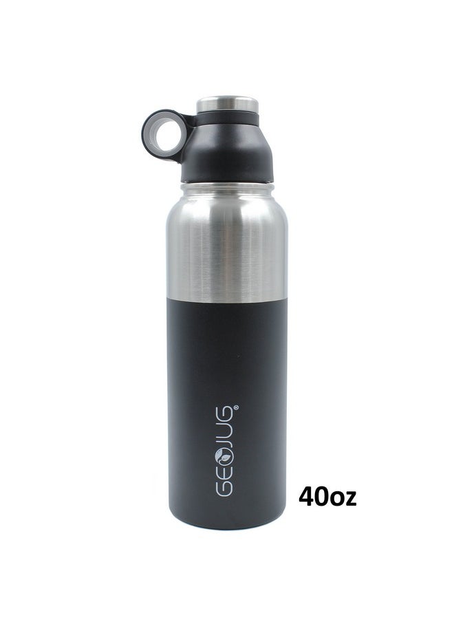 Brentwood - Geojug G1032Bk Water Bottle Stainless Steel Vacuum Insulated32 Ozblack - Image 1