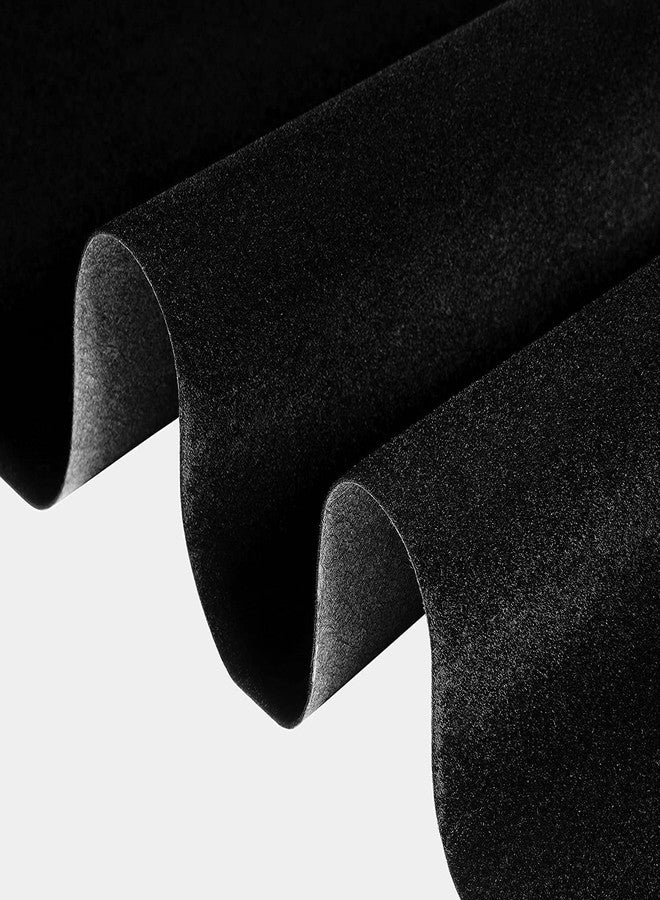 FunStick Self Adhesive Felt Fabric for Crafts - 15.8"x78.8" Velvet Fabric Roll - Soft Velvet Drawer Liners for Dresser & Jewelry Box - Black Felt Sheets - Peel & Stick Wallpaper for Cabinets & Shelves - Image 1