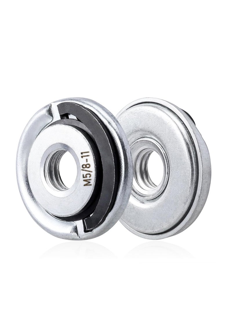 Yakumuz 2Pcs Quick Change Angle Grinder Flange Nuts Yakumuz 5/8-11 Grinder Nut Replacement Lock Nuts Grinder Locking Nuts for Angle Grinder Parts 5/8"-11 Thread - Image 1