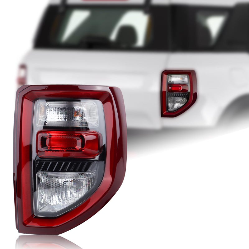 Duolctrams OE Factory Style LEDHalogen Tail Light Rear Lamp Assembly Compatible with 2021 2022 2023 Ford Bronco Sport Right Passenger Side M1PZ13404A
