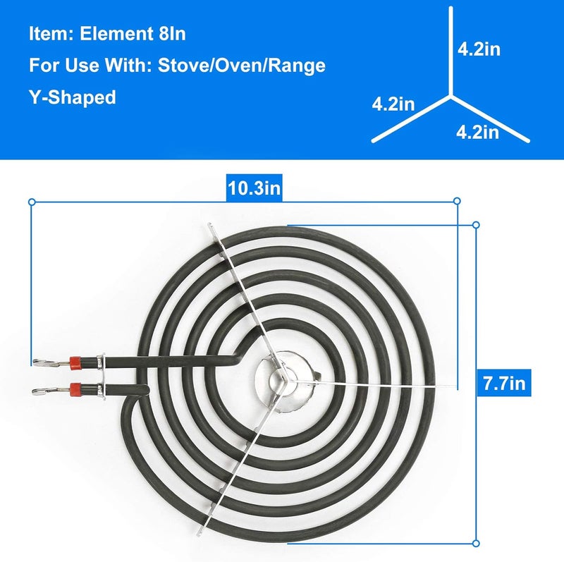 APPLIANCEMATES 8" WB30T10074 Electric Range Burner for GE Hotpoint Stove Oven Coil Surface Heating Element Replace CH30T10074 S30T10074 PS243922 AP3186376 by - Image 1