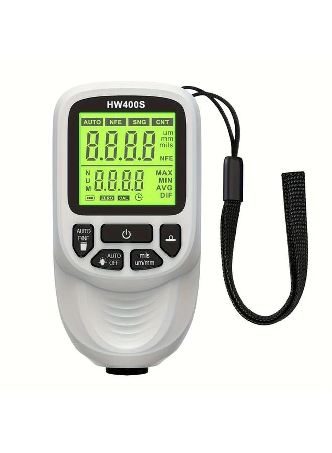 White HW400S Digital Coating Thickness Gauge Dual Fe NFe Probes 0 2000um High Precision 0 01 Accuracy LED Display - Image 1