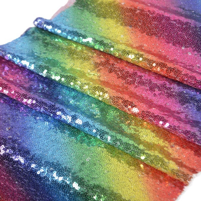 RAINBOW SEQUINS TABLE RUNNER RECTANGLE PLACEMATS TABLE COVER WEDDING SUMMER HAWAIIAN PARTY HOLIDAY BABY SHOWER CHRISTMAS TABLE SETTING DECOR 12 X 72 INCHES