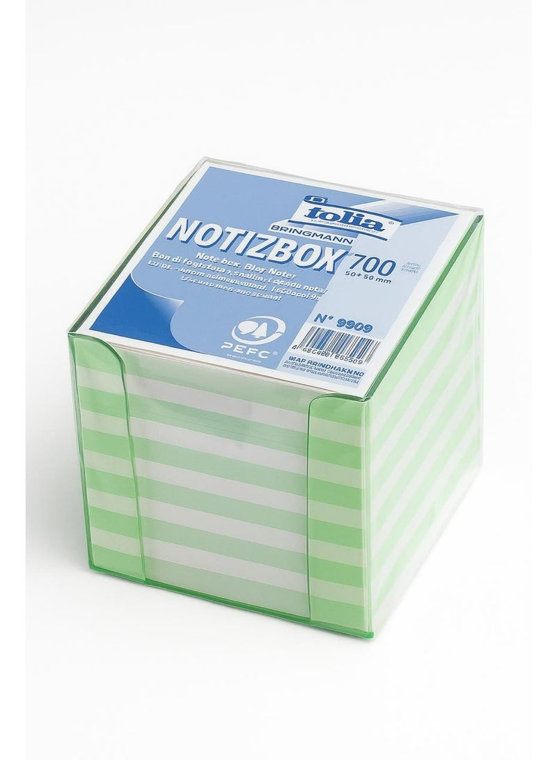فوليا أوراق ملاحظات ابيض واخضر .700 ورقه 9*9سم يتم استخدامها في المنازل والمكاتب والمدارس لتدوين الملاحظات السريعة والقوائم
