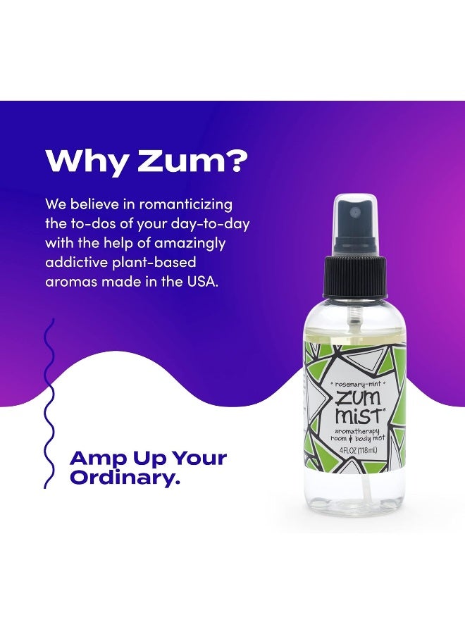 ZUM Indigo Wild, Zum Mist, Aromatherapy Room & Body Mist, Rosemary-Mint, 4 fl oz - Image 1