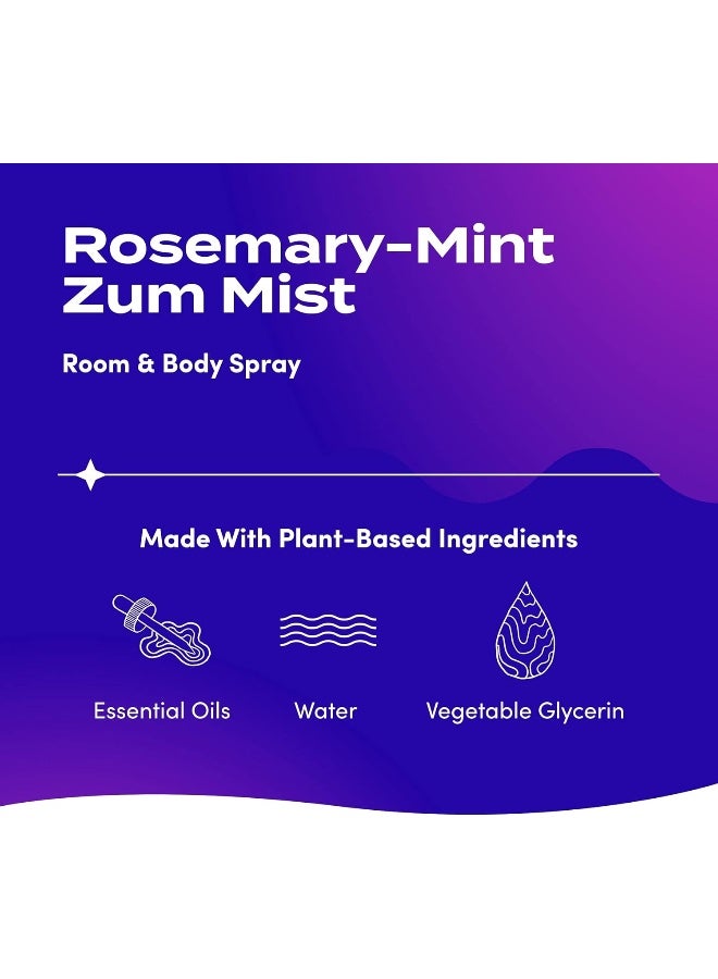 ZUM Indigo Wild, Zum Mist, Aromatherapy Room & Body Mist, Rosemary-Mint, 4 fl oz - Image 5