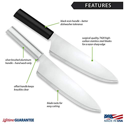 Rada Cutlery French Chef Knife – Stainless Steel Blade with Aluminum Handle Made in USA, 13 Inch, Silver (R131) - Image 2