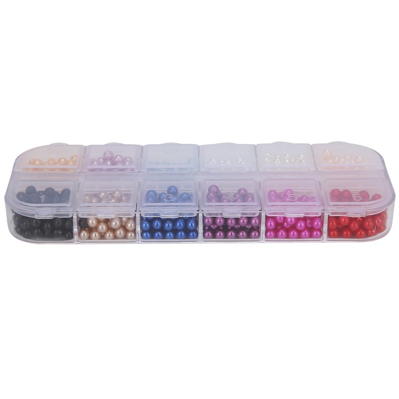 Round Shape Faux Pearl Beads No Hole Artificial ABS Beads Clothing Jewelry DIY AccessoriesType 3 (600Pcs) - Image 3