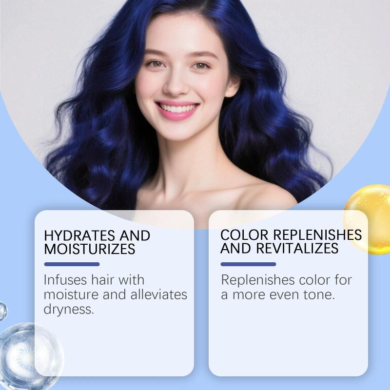 Moisturizing Hair Mask: Blue, Deep Repair Frizzy Hair - Lock-In Moisture Nourishing Hair Mask for Dry Frizzy Hair Daily Care - Image 2