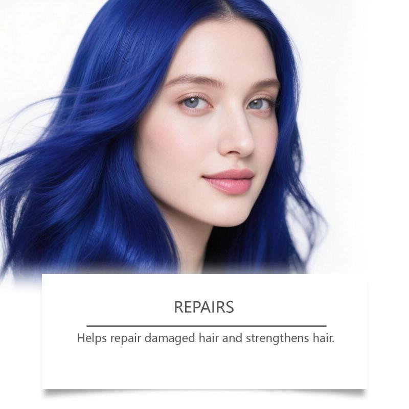 Moisturizing Hair Mask: Blue, Deep Repair Frizzy Hair - Lock-In Moisture Nourishing Hair Mask for Dry Frizzy Hair Daily Care - Image 3