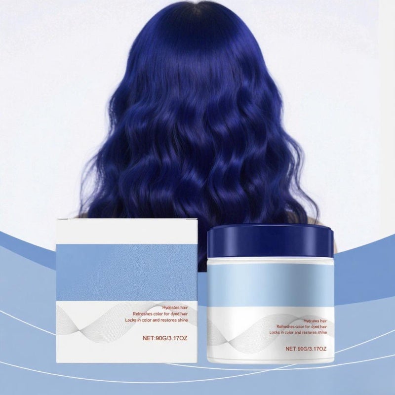 Moisturizing Hair Mask: Blue, Deep Repair Frizzy Hair - Lock-In Moisture Nourishing Hair Mask for Dry Frizzy Hair Daily Care - Image 4