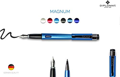 Diplomat - Magnum - Fountain Pen in Stainless Steel - Aegean Blue - Resistant and Elegant - 2 Years Warranty - Image 2