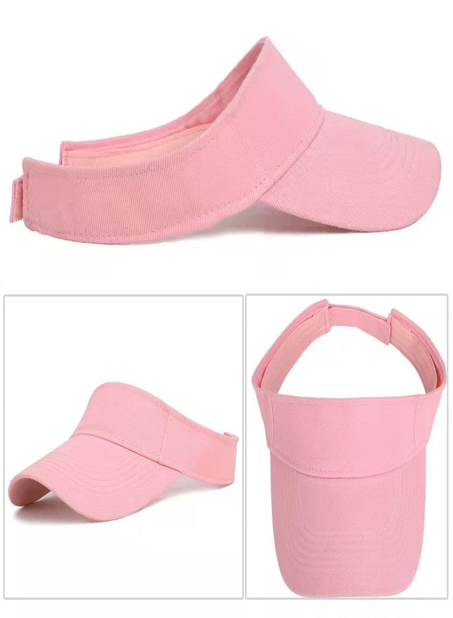 CXQRR Toddler Sun Visor Girls Age 2-6, Kids Beach Visor Summer UV Protection Sport Cap for 6-12T Pink - Image 2