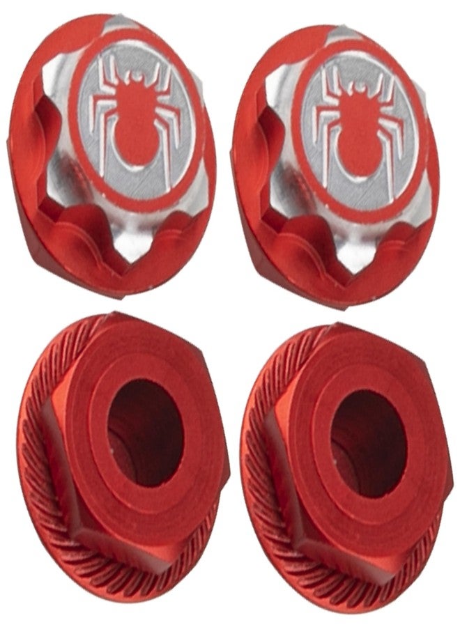 Vgoohobby 17mm Wheel Hex Cover Lock Anti-Skid Dust Nut & 17mm Wheel Hex Hubs Tires Adapter Compatible with Traxxas HPI HSP Losi Axial Kyosho Tamiya Redcat Himoto 1/8 RC Car (Red) - Image 4