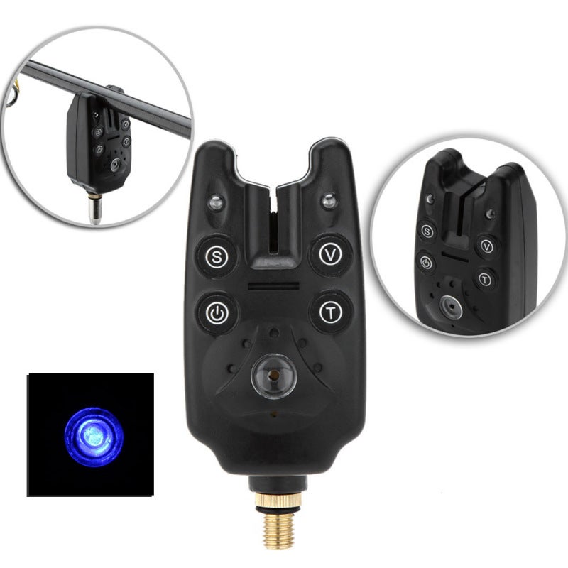 COONOR Fishing Bite Alarm Set with LED Signals High Output Speaker, 2 Pack Aluminum Alloy Banksticks Adjustable 34cm to 56cm with Tapered Point - Illuminated Swingers with Bright LED for Night Fishing, Water - Image 3