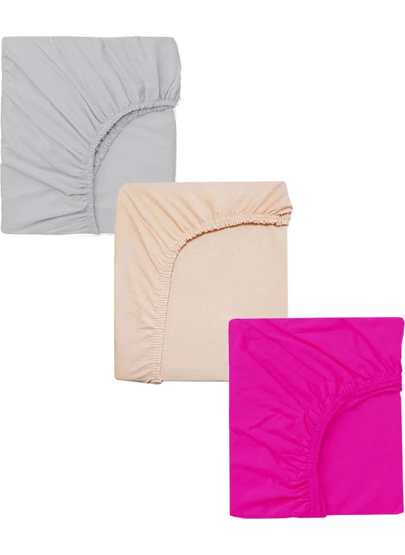 كوتن كونسيبت 3 Pieces 65 x 95 + 10 cm Mother's Side Elastic Combed Fabric Baby Sheet