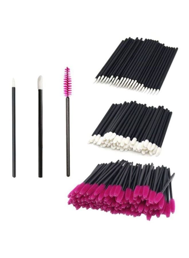 CYTHERIA 150-Piece Disposable Eyelash Mascara Wands Brushes Black/White/Pink - Image 2