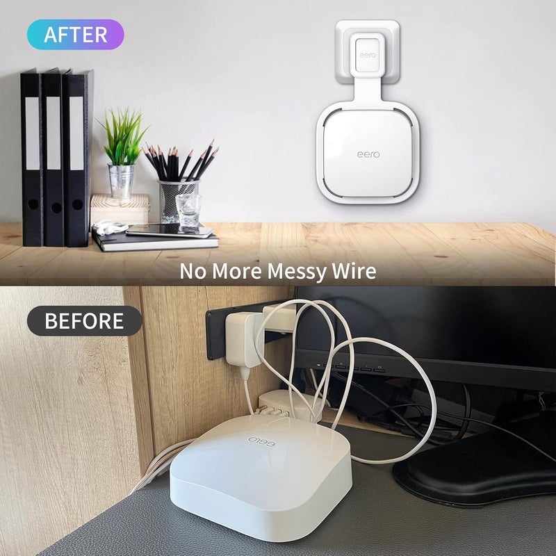 حامل حائط sootozy 3Pack لنظام Wi-Fi الشبكي eero Pro 6e/Pro 6، شبكة ثلاثية النطاق، منظف الأسلاك - Image 3