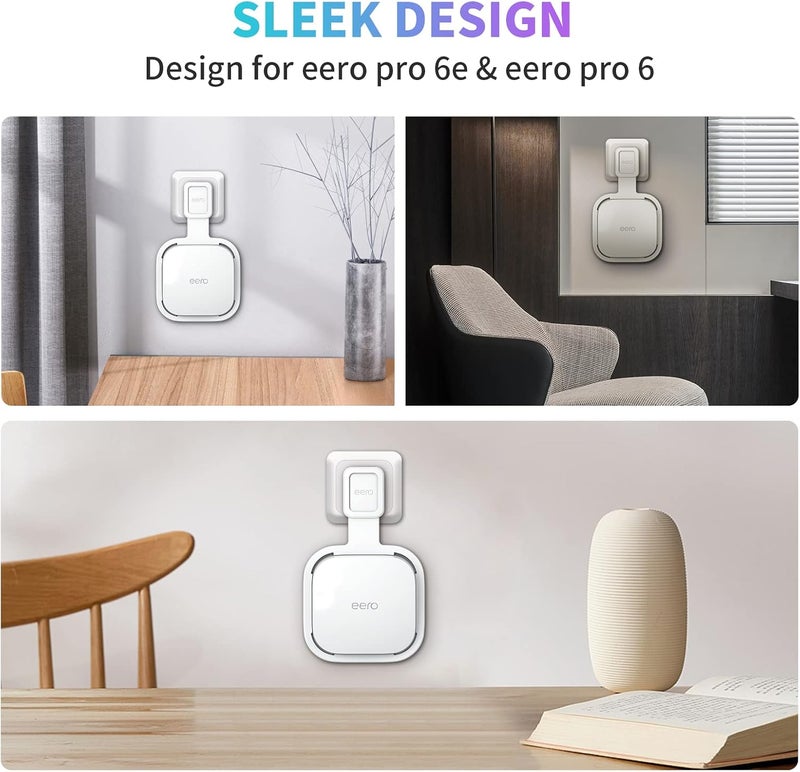 حامل حائط sootozy 3Pack لنظام Wi-Fi الشبكي eero Pro 6e/Pro 6، شبكة ثلاثية النطاق، منظف الأسلاك - Image 4