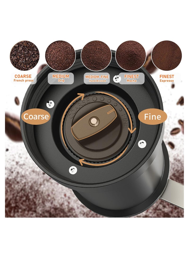 SOLARAE Portable Manual Coffee Grinder - 5 Adjustable Coarseness Settings - Espresso, Drip, French Press, and Pour Over - Perfect for Home, Camping, Travel - Image 3